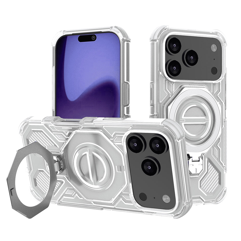 Hülle für Apple iPhone 17 Pro, Techsuit, Carbon Shield Pro, Weiß