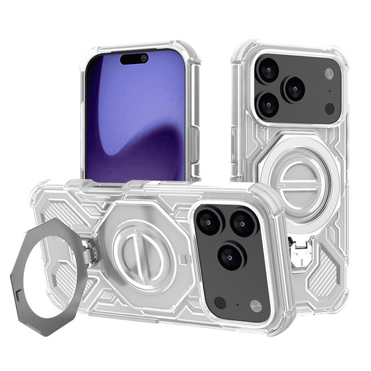 Hülle für Apple iPhone 17 Pro, Techsuit, Carbon Shield Pro, Weiß