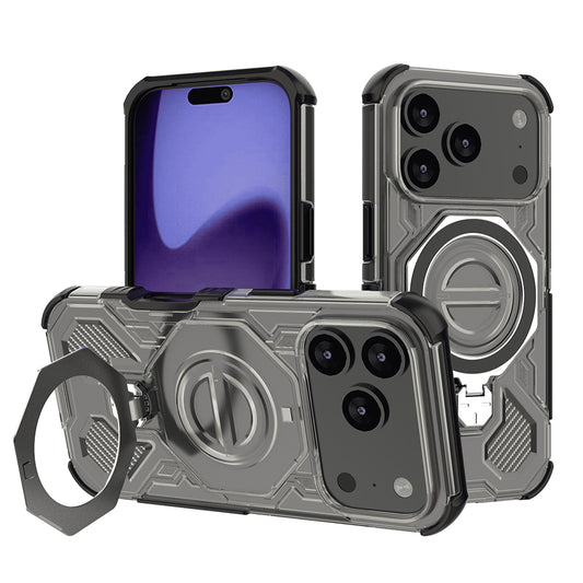 Hülle für Apple iPhone 17 Pro, Techsuit, Carbon Shield Pro, Hell Schwarz