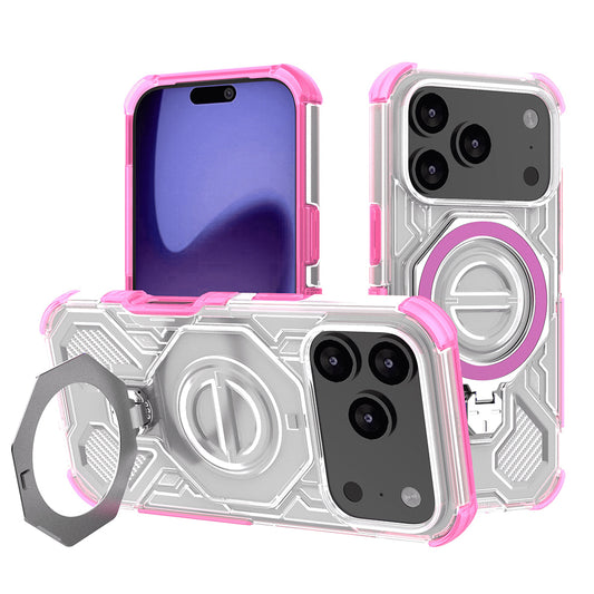 Hülle für Apple iPhone 17 Pro, Techsuit, Carbon Shield Pro, Rosa