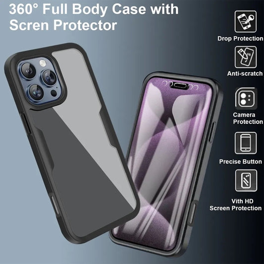 Hülle für Apple iPhone 17 Pro, Techsuit, ColorVerse 360, Blau