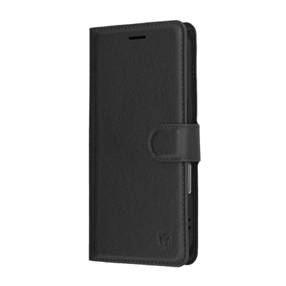 Hülle für Apple iPhone 17 Pro, Techsuit, Leather Folio, Schwarz