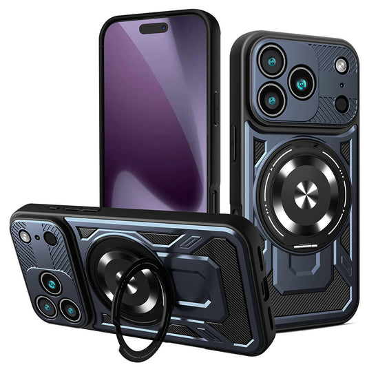 Hülle für Apple iPhone 17 Pro, Techsuit, RuggedCam, Blau