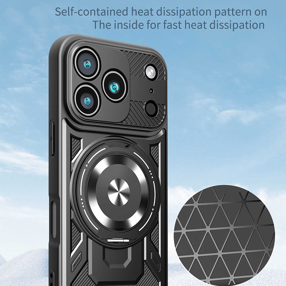 Hülle für Apple iPhone 17 Pro, Techsuit, RuggedCam, Blau