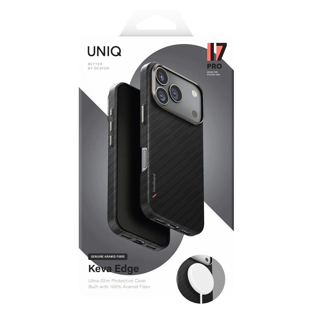 MagSafe Hülle für Apple iPhone 17 Pro, UNIQ, Keva MagClick, Schwarz