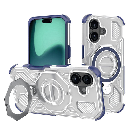 Hülle für Apple iPhone 17, Techsuit, Carbon Shield Pro, Blau