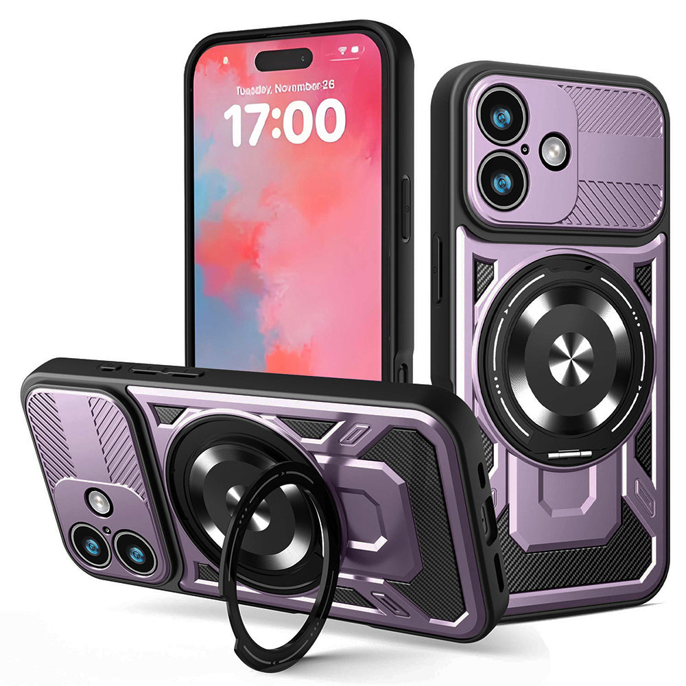 Hülle für Apple iPhone 17, Techsuit, RuggedCam, Lila