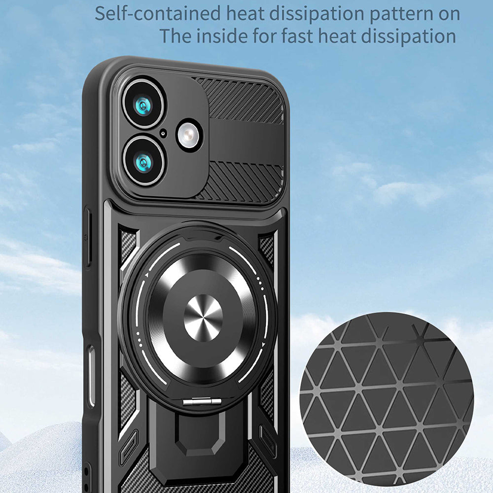 Hülle für Apple iPhone 17, Techsuit, RuggedCam, Schwarz