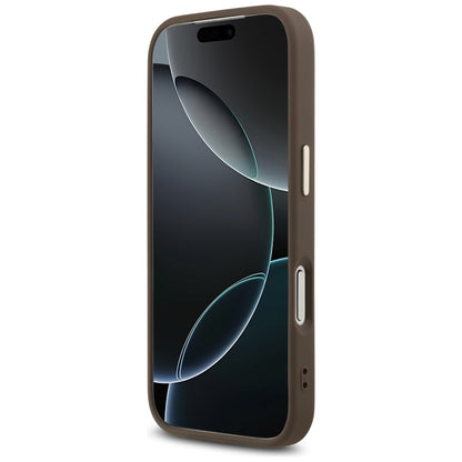 Hülle für Apple iPhone 18 Pro / 17 Pro, Guess, 4G Big Classic Logo, Braun