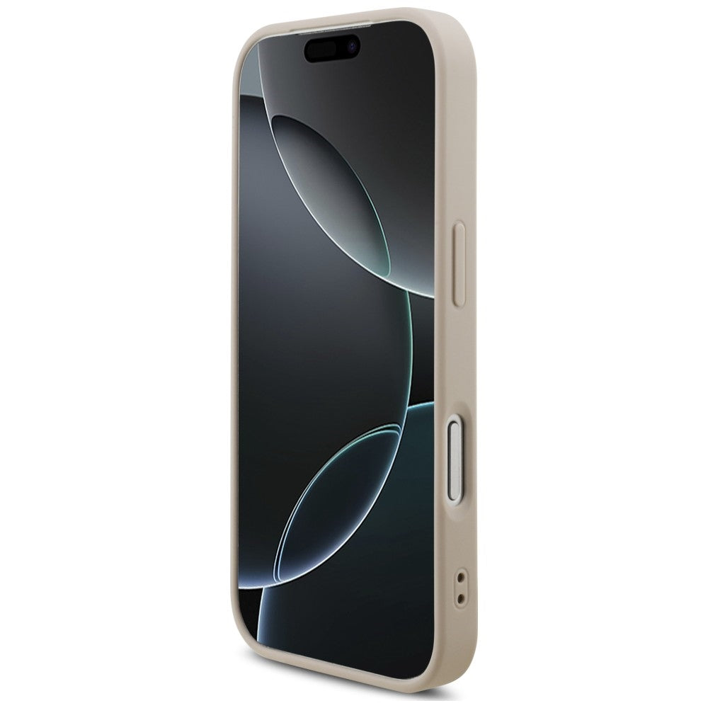 Hülle für Apple iPhone 18 Pro / 17 Pro, Guess, 4G Classic Logo mit Riemen, Rosa