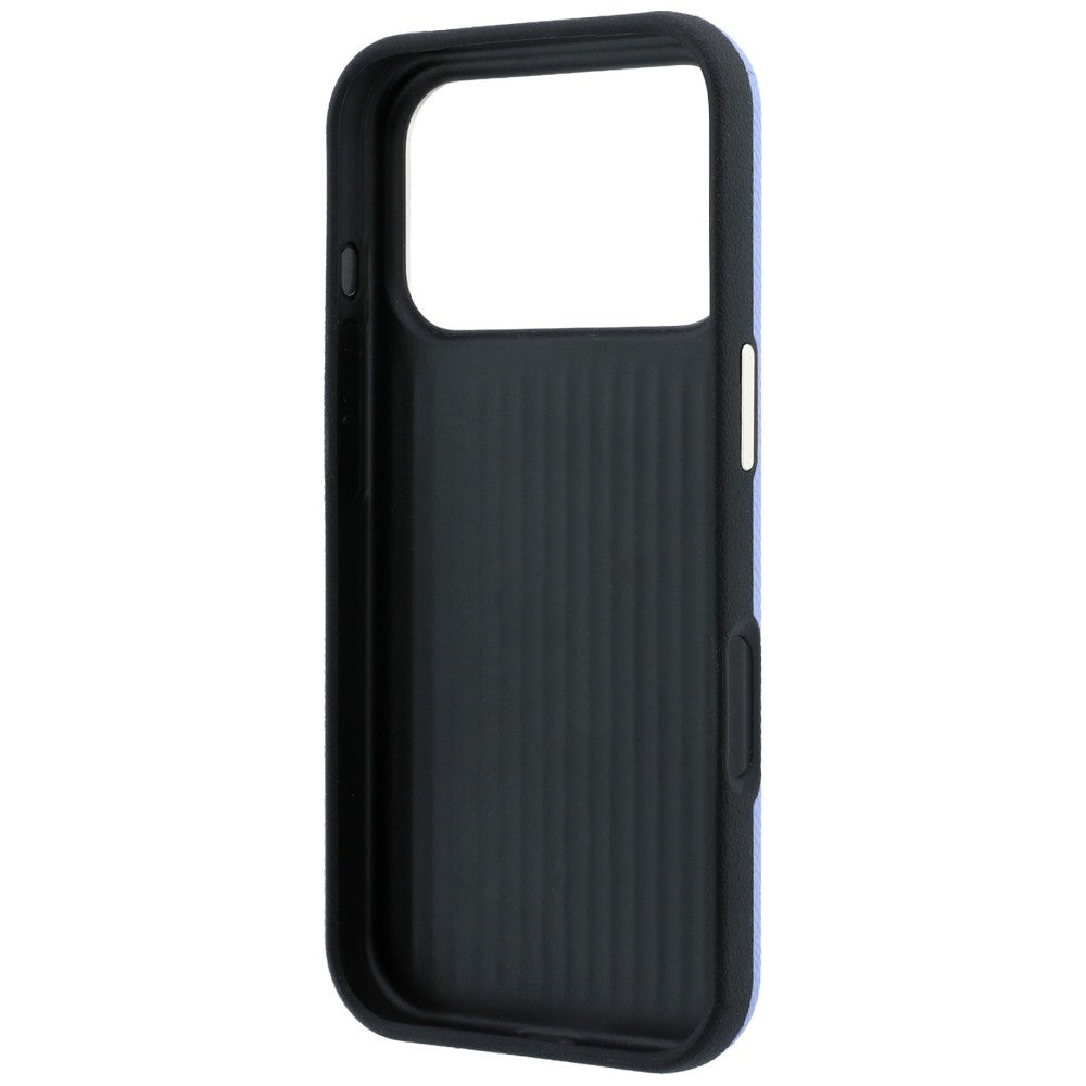 Hülle für Apple iPhone 18 Pro / 17 Pro, Guess, Geprägtes großes Harzlogo, Blau