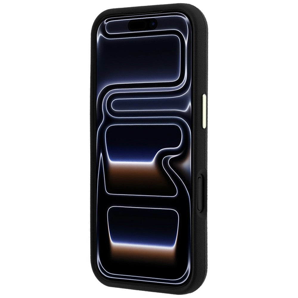 Hülle für Apple iPhone 18 Pro / 17 Pro, Guess, Geprägtes großes Harzlogo, Schwarz