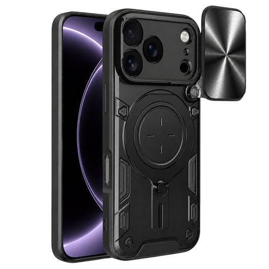 Hülle für Apple iPhone 18 Pro / 17 Pro, Techsuit, CamGuard Pro, Schwarz