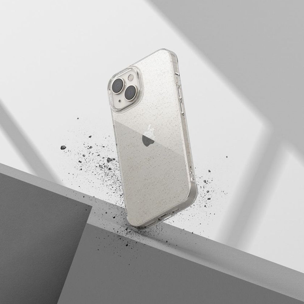 Hülle für Apple iPhone 18 Pro / 17 Pro, Techsuit, SparkleSkin, Transparent