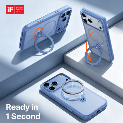 MagSafe-Hülle für Apple iPhone 18 Pro / 17 Pro, Torras, Ostand Spin, Blau