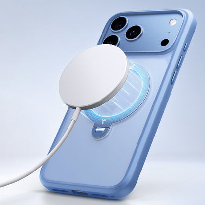 MagSafe-Hülle für Apple iPhone 18 Pro / 17 Pro, Torras, Ostand Spin, Blau