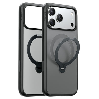 MagSafe-Hülle für Apple iPhone 18 Pro / 17 Pro, Torras, Ostand Spin, Schwarz