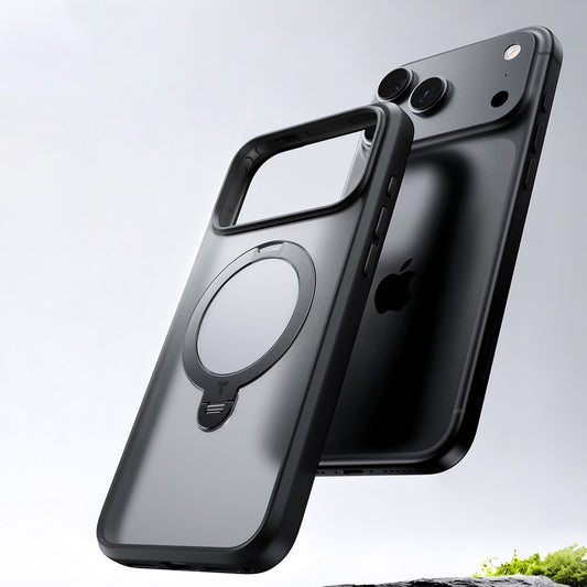MagSafe-Hülle für Apple iPhone 18 Pro / 17 Pro, Torras, Ostand Spin, Schwarz