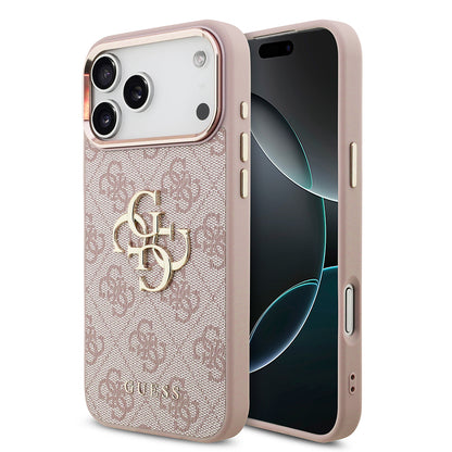 Hülle für Apple iPhone 18 Pro Max / 17 Pro Max, Guess, 4G Big Classic Logo, Rosa