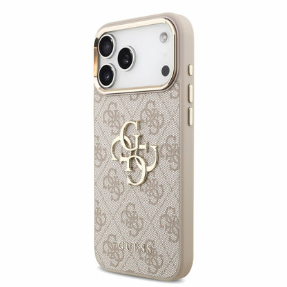 Hülle für Apple iPhone 18 Pro Max / 17 Pro Max, Guess, 4G Classic Logo mit Riemen, Roségold