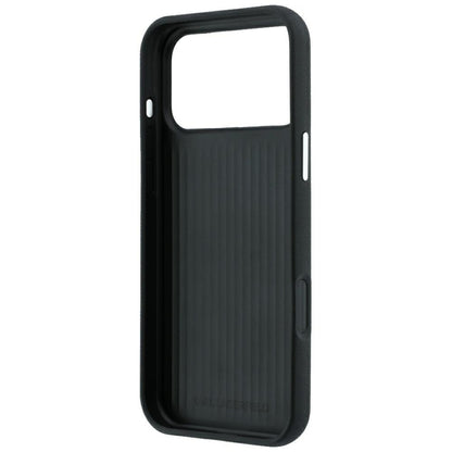 Hülle für Apple iPhone 18 Pro Max / 17 Pro Max, Karl Lagerfeld, Saffiano mit Karl & Choupette Kopf-Pin und Logo, Schwarz