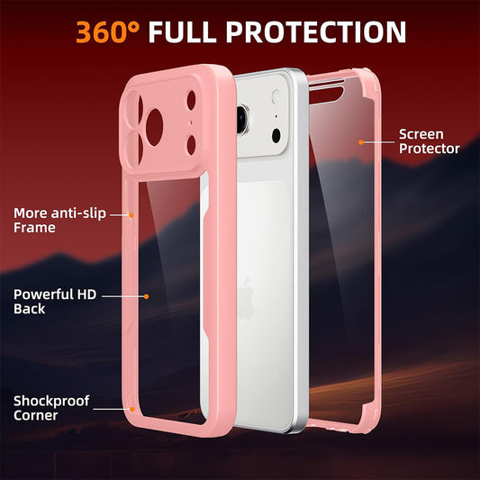 Hülle für Apple iPhone 18 Pro Max / 17 Pro Max, Techsuit, ColorVerse 360, Rosa