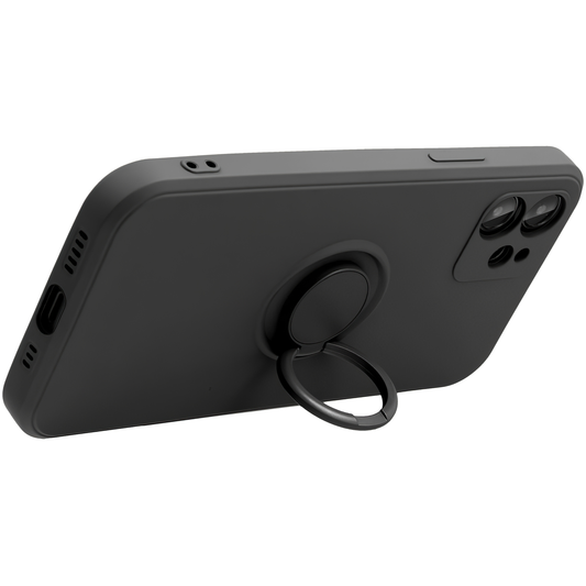 Hülle für Apple iPhone 16 Plus, OEM, Silikonring, Schwarz