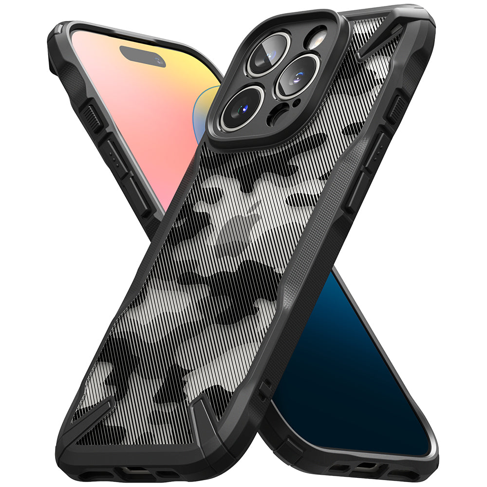 Case for Apple iPhone 16 Pro, Ringke, Fusion X Camo, Black