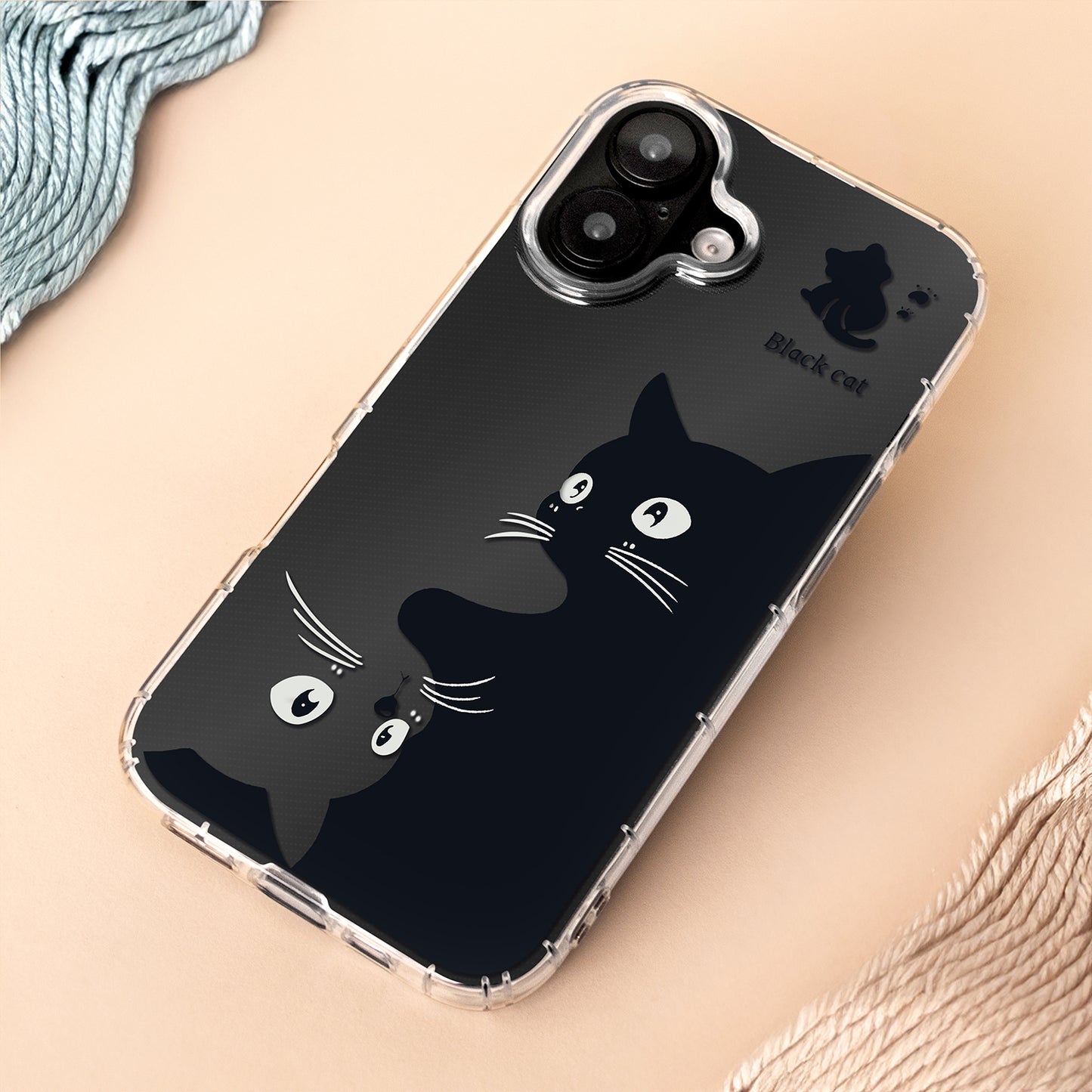 Hülle für Apple iPhone 17 Pro Max, OEM, Ultra Trendy Cat, Schwarz