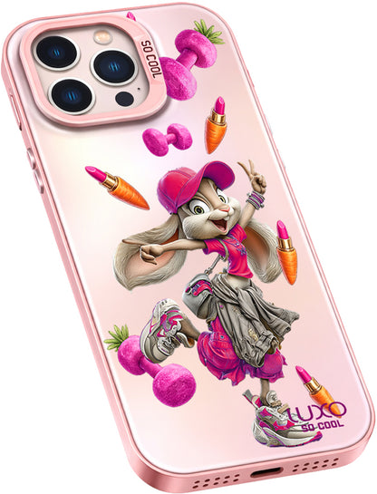 Hülle für Apple iPhone 13 Pro Max, LUXO So CooL, ArcadiA Rabbit, Mehrfarbig