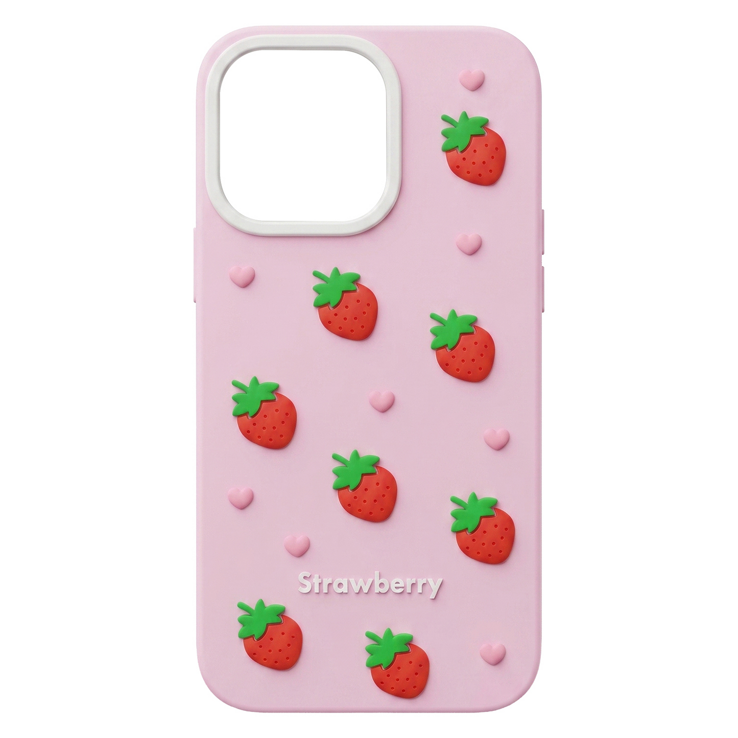 Hülle für Apple iPhone 15 Pro / 14 Pro, OEM, Strawberry, Rosa
