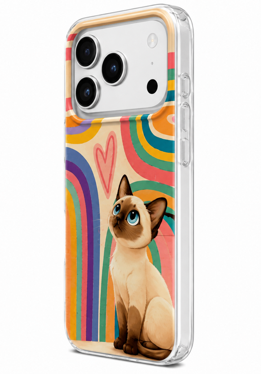Hülle für Apple iPhone 16 Pro Max, Perfect Case, Dreamora Kitty, Mehrfarbig