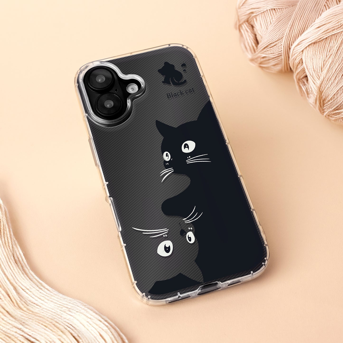 Hülle für Apple iPhone 17 Pro Max, OEM, Ultra Trendy Cat, Schwarz