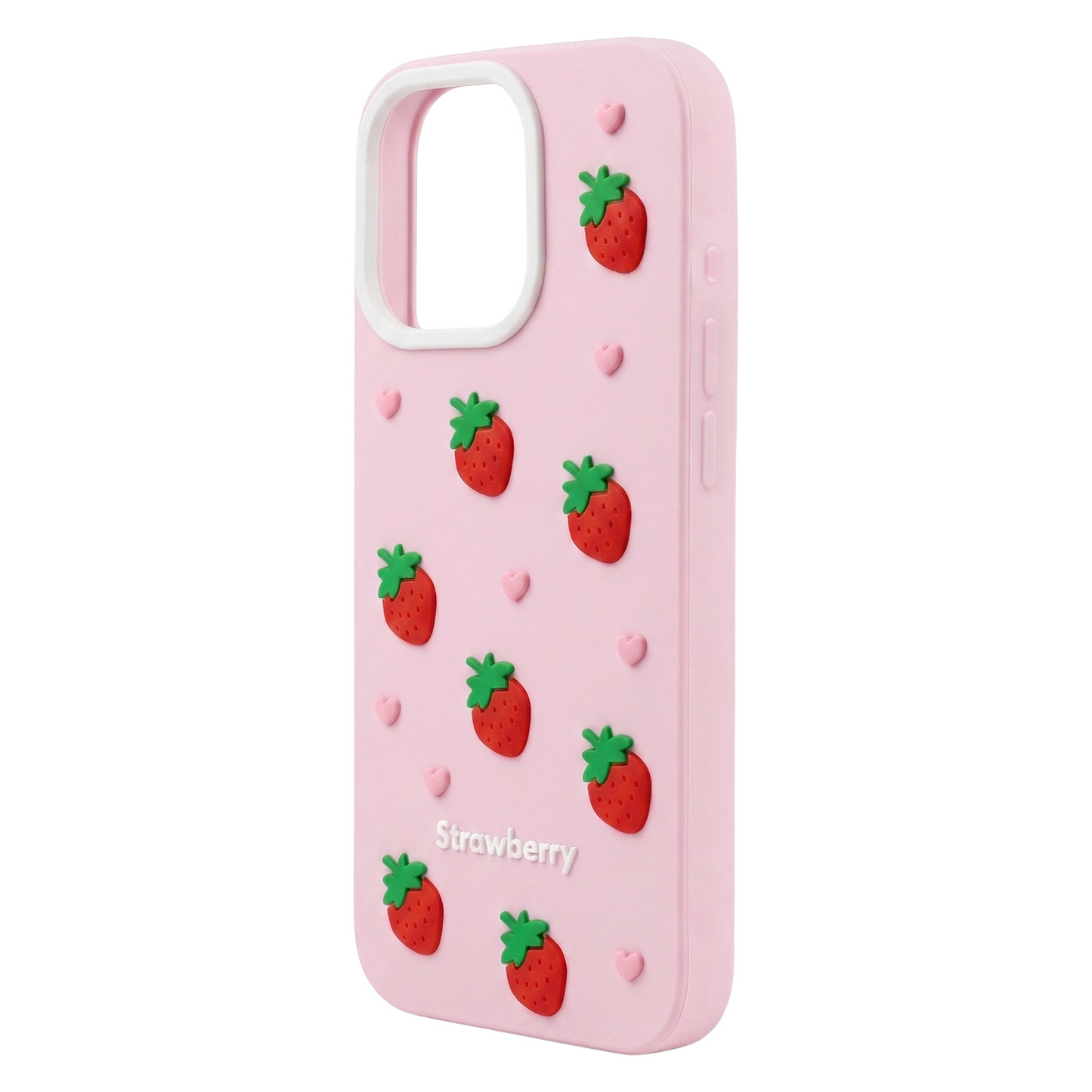 Hülle für Apple iPhone 15 Pro / 14 Pro, OEM, Strawberry, Rosa