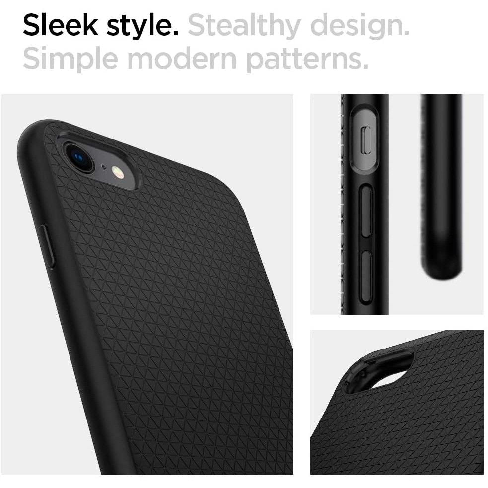 Hülle für Apple iPhone SE (2022) / SE (2020) / 8 / 7, Spigen, Liquid Air, Schwarz 042CS20511