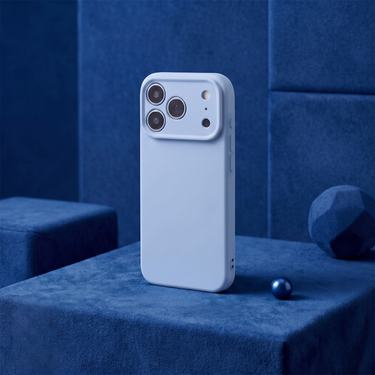 Hülle für Apple iPhone 18 Pro Max / 17 Pro Max, OEM, Silikon, Blau