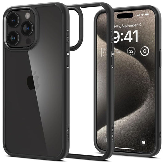 Tasche für Apple iPhone 15 Pro, Spigen, Ultra Hybrid, Schwarz ACS06713