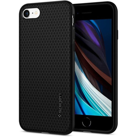 Hülle für Apple iPhone SE (2022) / SE (2020) / 8 / 7, Spigen, Liquid Air, Schwarz 042CS20511