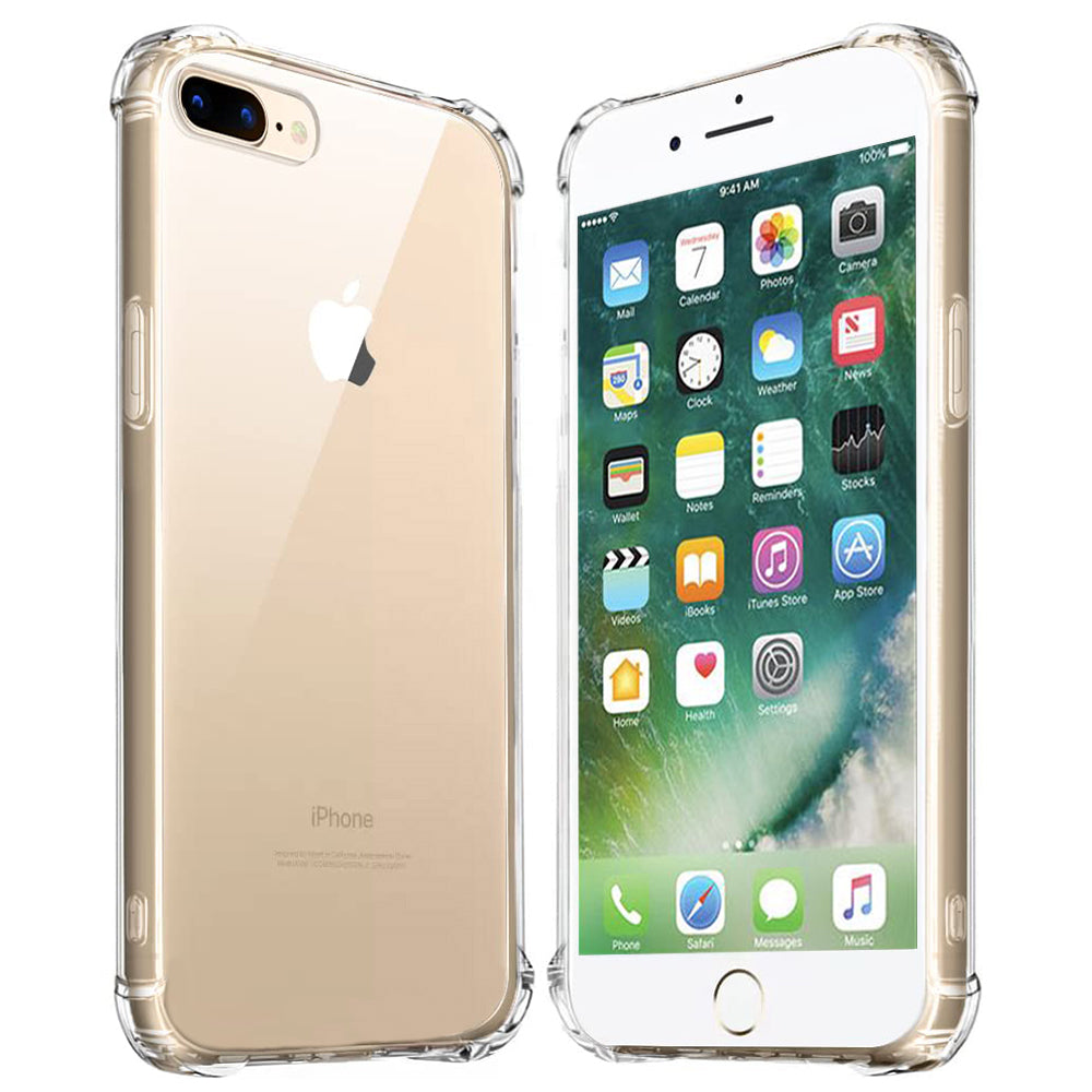 Hülle für Apple iPhone 8 Plus / 7 Plus, Techsuit, stoßfest klar, transparent