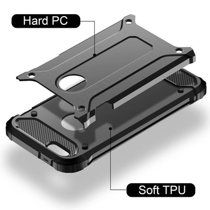 Hülle für Apple iPhone SE (2016) / 5 / 5s, Techsuit, Hybrid Armor, Schwarz