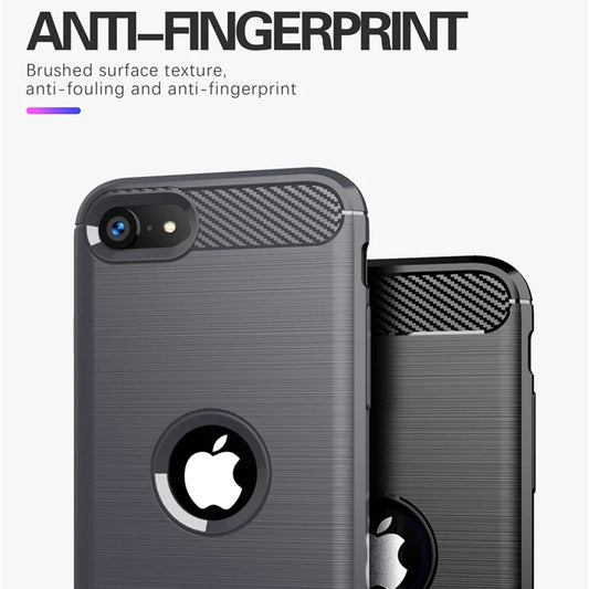 Hülle für Apple iPhone SE (2022) / SE (2020), Techsuit, Carbon, Schwarz