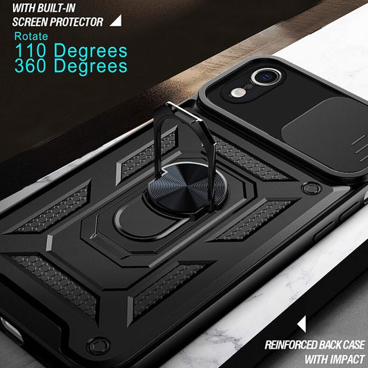 Hülle für Apple iPhone XR, Techsuit, CamShield, Schwarz