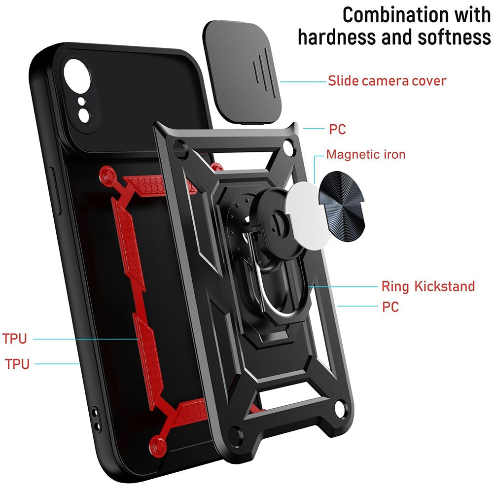 Hülle für Apple iPhone XR, Techsuit, CamShield, Schwarz