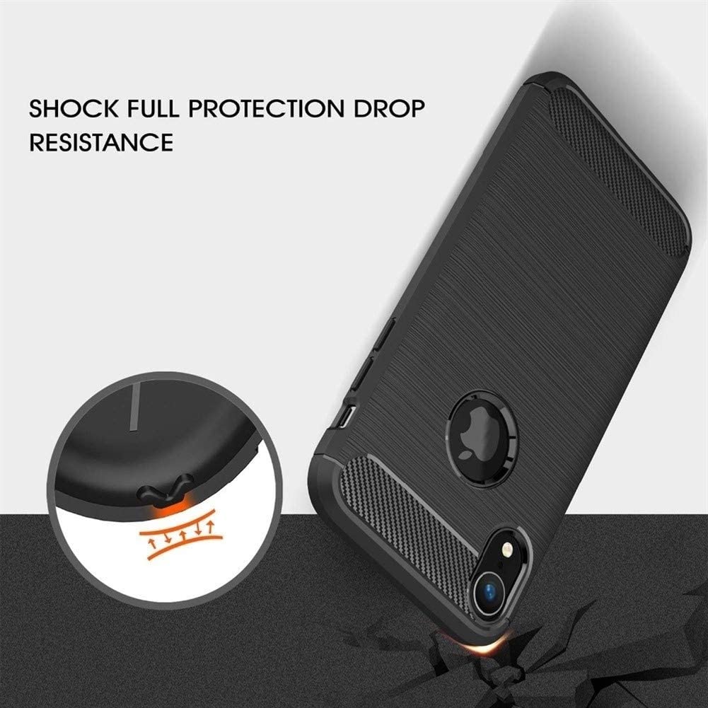 Hülle für Apple iPhone XR, Techsuit, Carbon, Schwarz