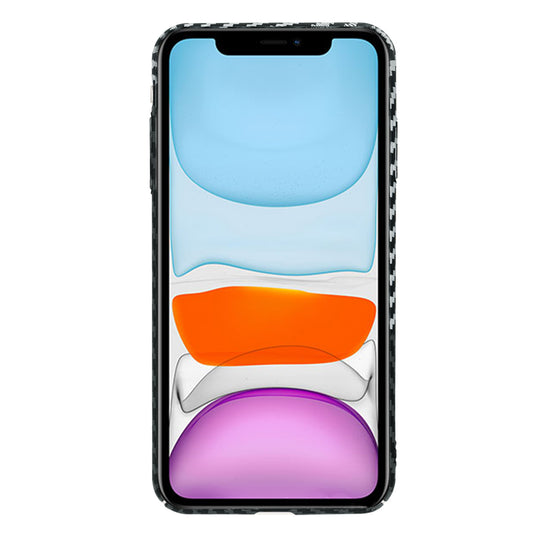 Hülle für Apple iPhone XR, Techsuit, Carbonite FiberShell, Schwarz Grau