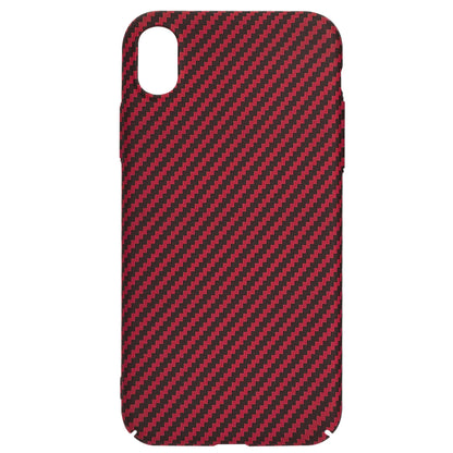 Hülle für Apple iPhone XR, Techsuit, Carbonite FiberShell, Rot