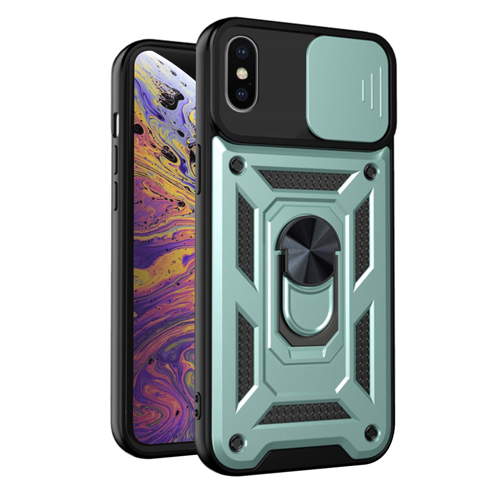 Hülle für Apple iPhone XS Max, Techsuit, CamShield, Grün