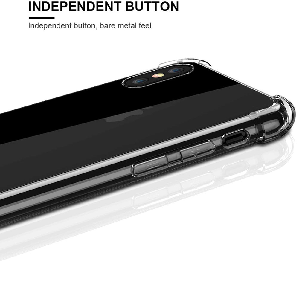 Hülle für Apple iPhone XS Max, Techsuit, stoßfest klar, transparent