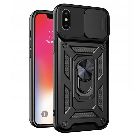 Hülle für Apple iPhone XS / X, Techsuit, CamShield, Schwarz