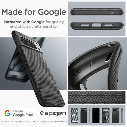 Case for Google Pixel 8 Pro, Spigen, Liquid Air Matte, Black ACS06311